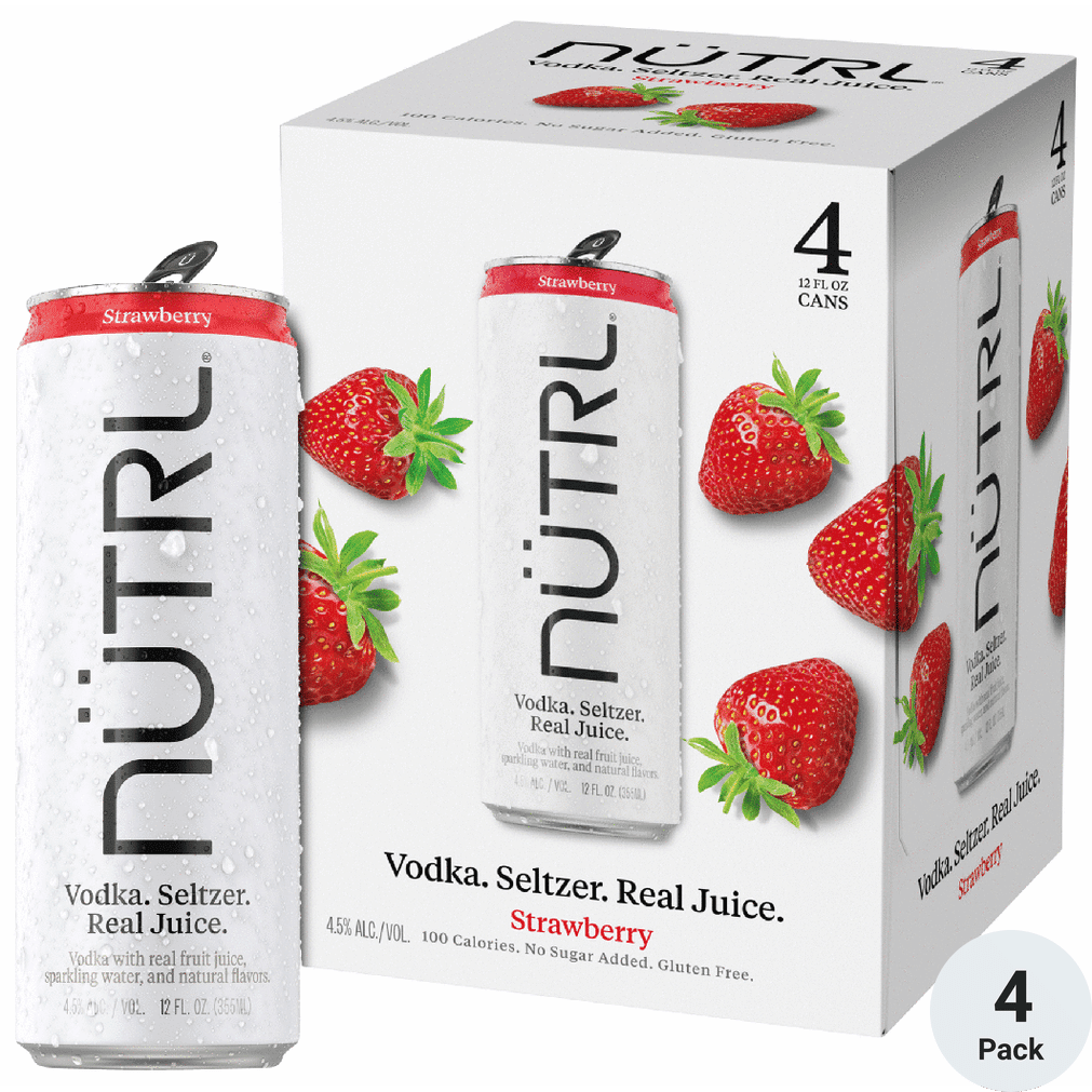 NUTRL VODKA SELTZER STRAWBERRY 355 ML