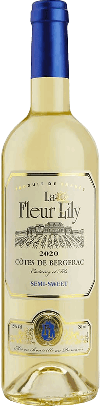 LA FLEUR LILY COTES DE BERGERAC SEMI SWEET WHITE WINE 750 ML