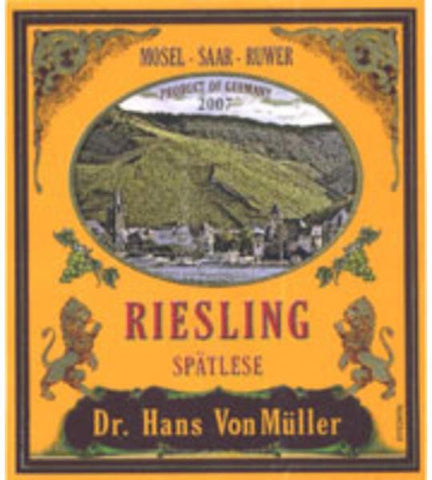 DR HANS VON MULLER RIESLING SPATLESE 750ML