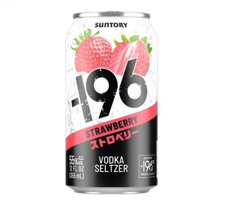 -196 STRAWBERRY VODKA SELTZER 355ML