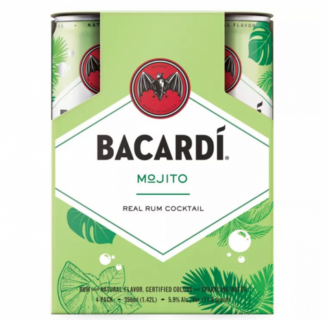 BACARDI MOJITO COCKTAIL 355ML 4 PACK