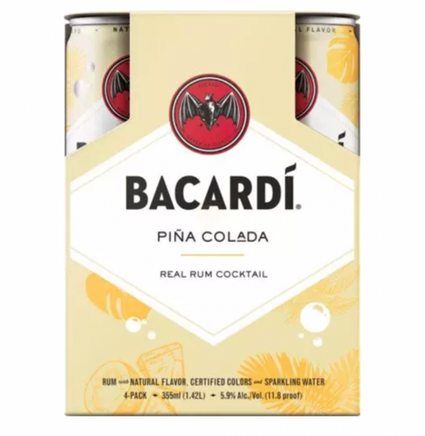 BACARDI PINA COLADA COCKTAIL 4 PACK 355ML